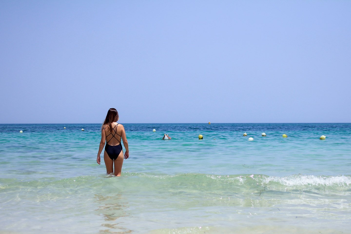 Carla en las playas de la isla de Djerba.