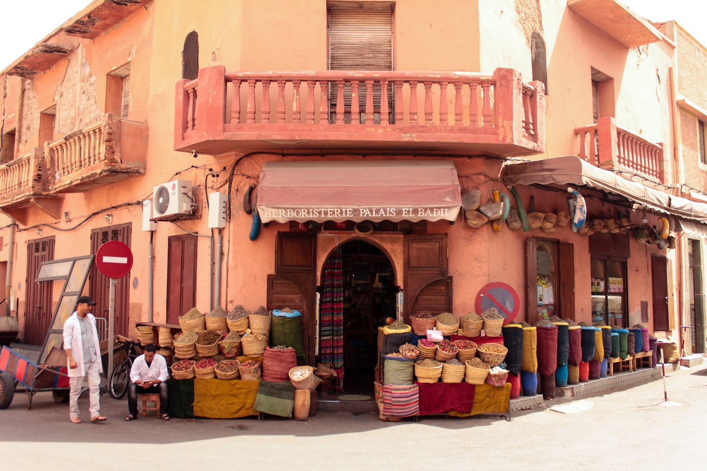Calles en el barrio Judio, Marrakech.