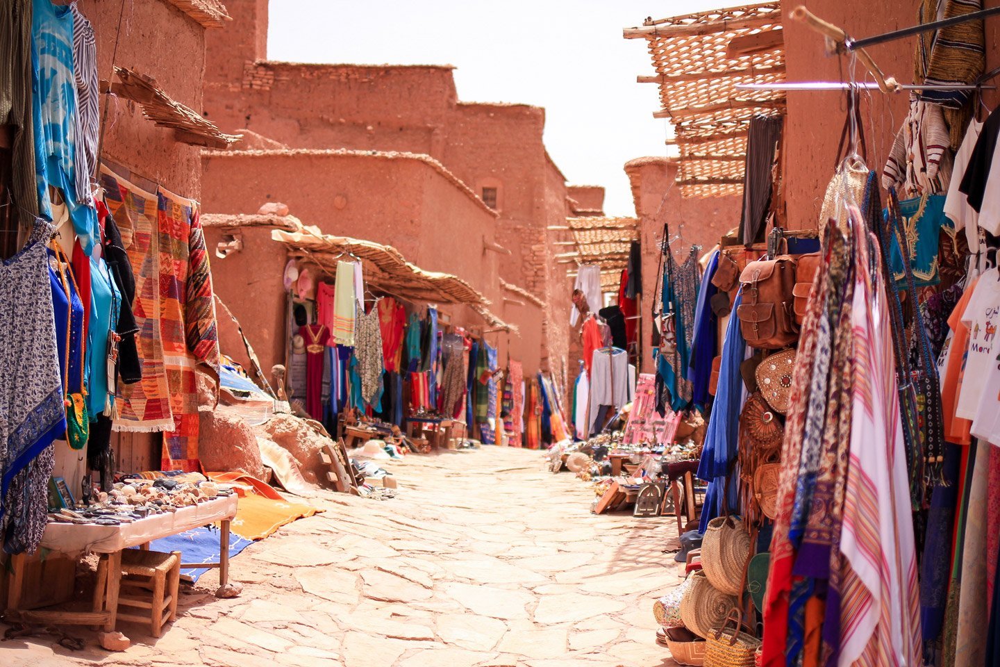 Calles de Ait Ben Hadou, Marruecos.