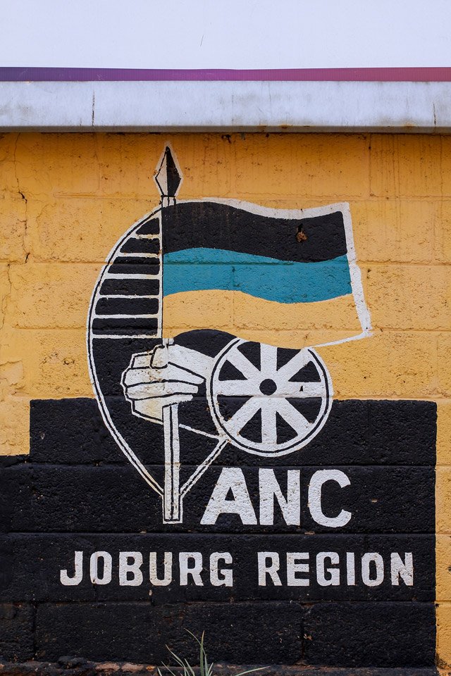 Mural de la ANC en Soweto, Johannesburgo.