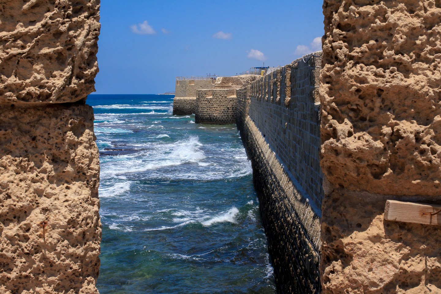 Muro de la Ciudadela de Acre, Israel.