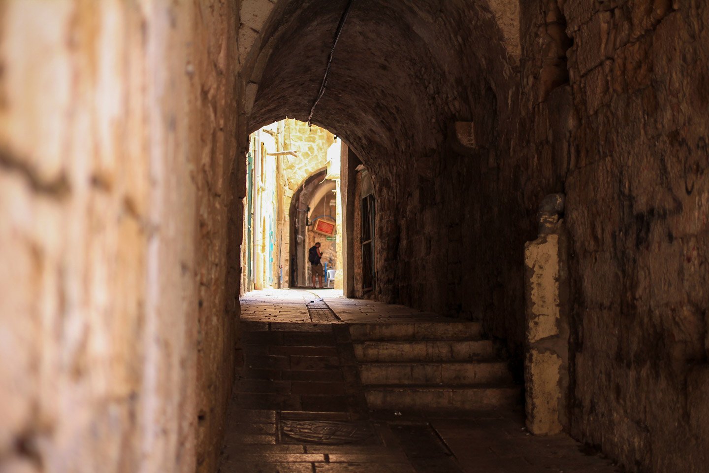 Pasillos de la Ciudadela de Acre, Israel.